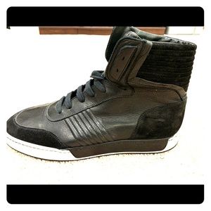 Ralph Lauren black high top sneakers